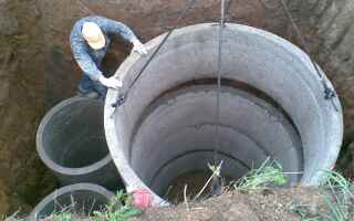 Устройство канализационного колодца из бетонных колец